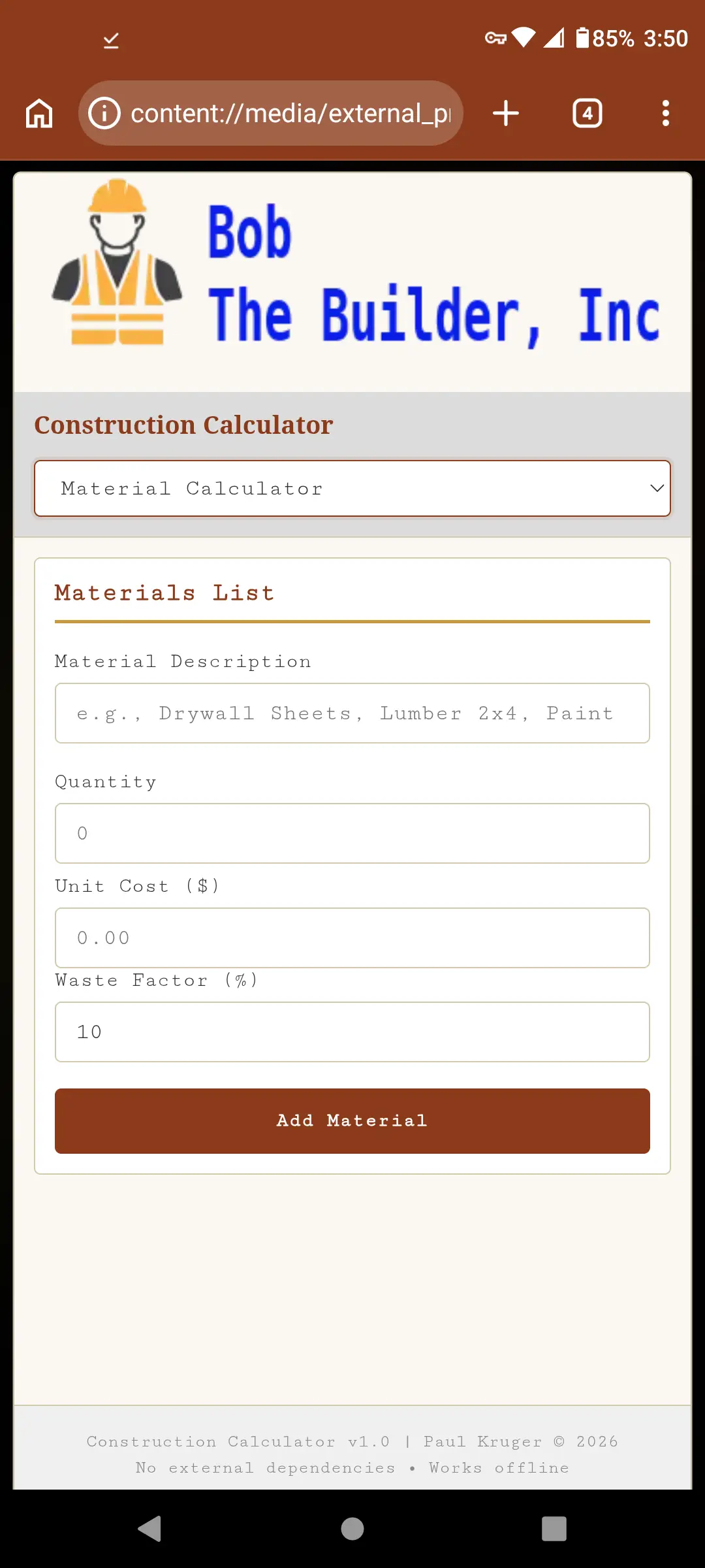 construction screen